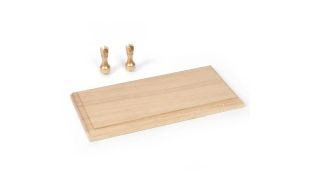 OcCre Solid Oak Baseboard and Brass Supports