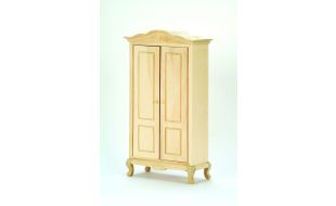 Bare Wood Fancy Wardrobe for 12th Scale Dolls House