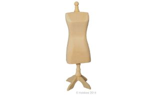 Bare Wood Dressmakers Dummy for 12th Scale Dolls House