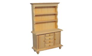 Bare Wood Welsh Dresser for 12th Scale Dolls House