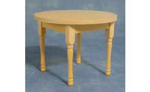 Bare Wood Round Table for 12th Scale Dolls House