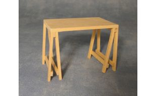 Bare Wood Trestle Table for 12th Scale Dolls House