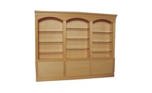 Bare Wood Deluxe Triple Shelves for 12th Scale Dolls House