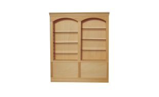 Bare Wood Deluxe Double Shelves for 12th Scale Dolls House