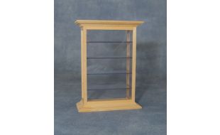 Bare Wood Shelf Display Cabinet for 12th Scale Dolls House