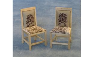 Barewood Cushioned Dining Chairs for 12th Scale Dolls House