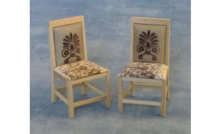 Barewood Cushioned Dining Chairs for 12th Scale Dolls House