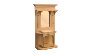 Barewood Hall Stand with Drawer for 12th Scale Dolls House