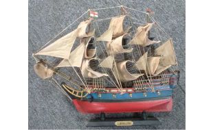 HMS Bellona Pre-Painted Starter Model Boat Kit - Build Your Own Wooden Model Ship