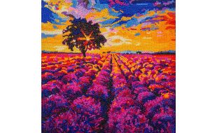 Craft Buddy "Lavender Field" Crystal Art Canvas Kit