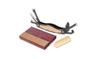 Flexcut Carving Jack with SlipStrop and Gold Polishing Compound and Leather Holster - Complete Carving Kit in Your Pocket !