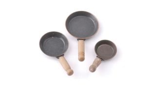 Set of 3 Frying Pans for 12th Scale Dolls House