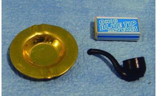 Pipe and Ashtray for 12th Scale Dolls House