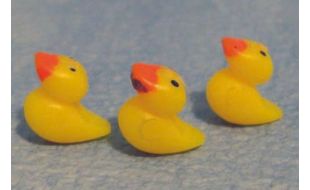 Rubber Ducks x 3 for 12th Scale Dolls House