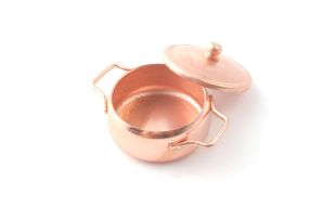 Large Copper Cooking Pot for 12th Scale Dolls House