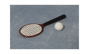Tennis Racket And Ball for 12th Scale Dolls House