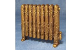 Gold Coloured Radiator for 12th Scale Dolls House
