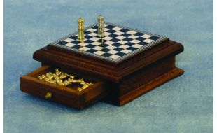 Chess Set with Opening Drawer for 12th Scale Dolls House