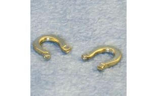 2 x Brass Horse Shoes for 12th Scale Dolls House