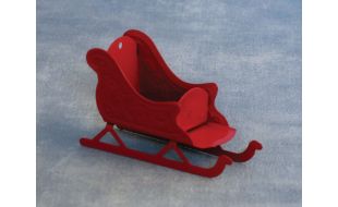 Red Metal Sleigh for 12th Scale Dolls House