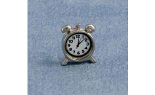 Silver Alarm Clock for 12th Scale Dolls House