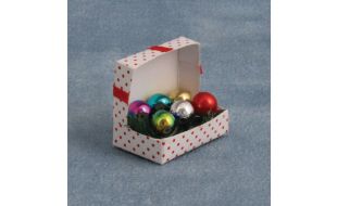 Christmas Ornaments in Box for 12th Scale Dolls House