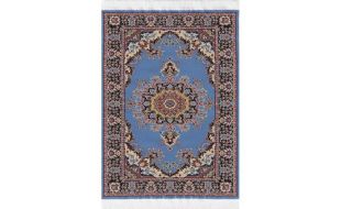 Blue Turkish Rug (150mm X 230mm) for 12th Scale Dolls House