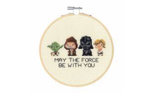 Dimensions Star Wars Family Counted Cross Stitch Hoop Kit