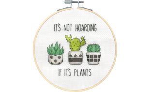 Dimensions It's Not Hoarding Counted Cross Stitch Hoop Kit