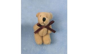Childs Teddy Bear with Bow for 12th Scale Dolls House