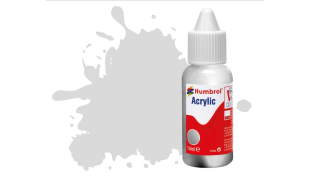 Humbrol Acrylic Dropper Bottles 14ml -  Silver Metallic Finish