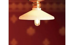 12V Ceiling Light with Coolie Shade for 12th Scale Dolls House