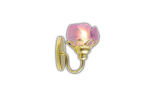 12V Pink Rose Wall Light for 12th Scale Dolls House