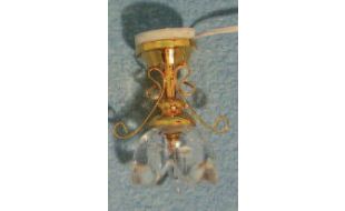 12V Lily Ceiling Light Clear for 12th Scale Dolls House