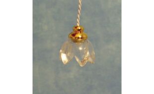 12V Clear Lily Ceiling Lamp for 12th Scale Dolls House