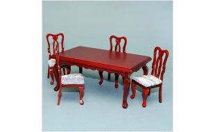 Rectangular Dining Table and Chairs for 12th Scale Dolls House