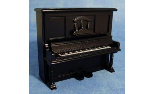 Black Upright Piano for 12th Scale Dolls House