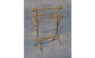 Brass Effect Towel Rail Bathroom for 12th Scale Dolls House