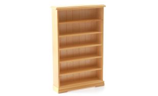 Pine 6 Shelf Bookcase for 12th Scale Dolls House