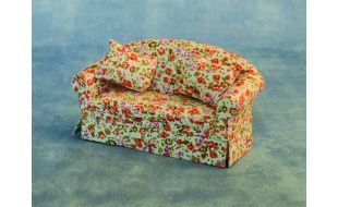 Floral 2 Seat Sofa for 12th Scale Dolls House