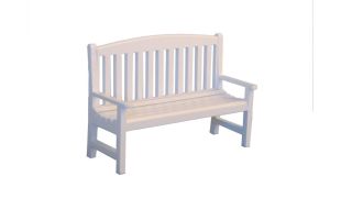 White Garden Bench for 12th Scale Dolls House