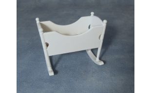 White Rocking Cradle for 12th Scale Dolls House