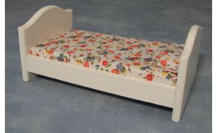 Childs White Bed for 12th Scale Dolls House