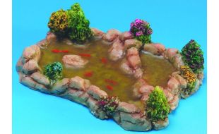 Garden Pond with Goldfish and Plants for 12th Scale Dolls House