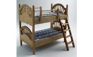 Pine Bunk Beds for 12th Scale Dolls House