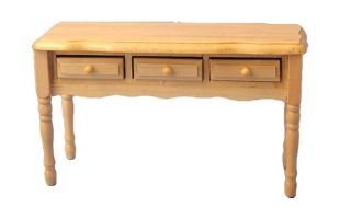 Pine Kitchen Side Table for 12th Scale Dolls House