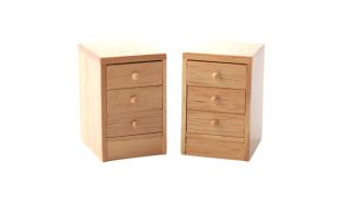 Pair of Modern Bedside Drawers for 12th Scale Dolls House