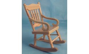 Pine Kitchen Rocking Chair for 12th Scale Dolls House