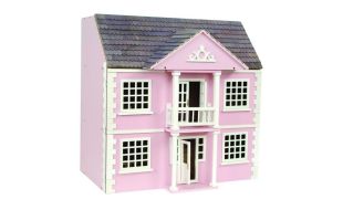Painted Pink Newnham Manor Ready to Assemble 12th Scale Dolls House Kit