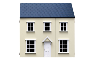 Painted Cream Vellow Cottage 12th Scale Ready to Assemble Dolls House Kit